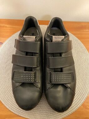 Shimano Black White Men's Cycling Shoes Triple Hook Loop Straps EU 46 US 11.2